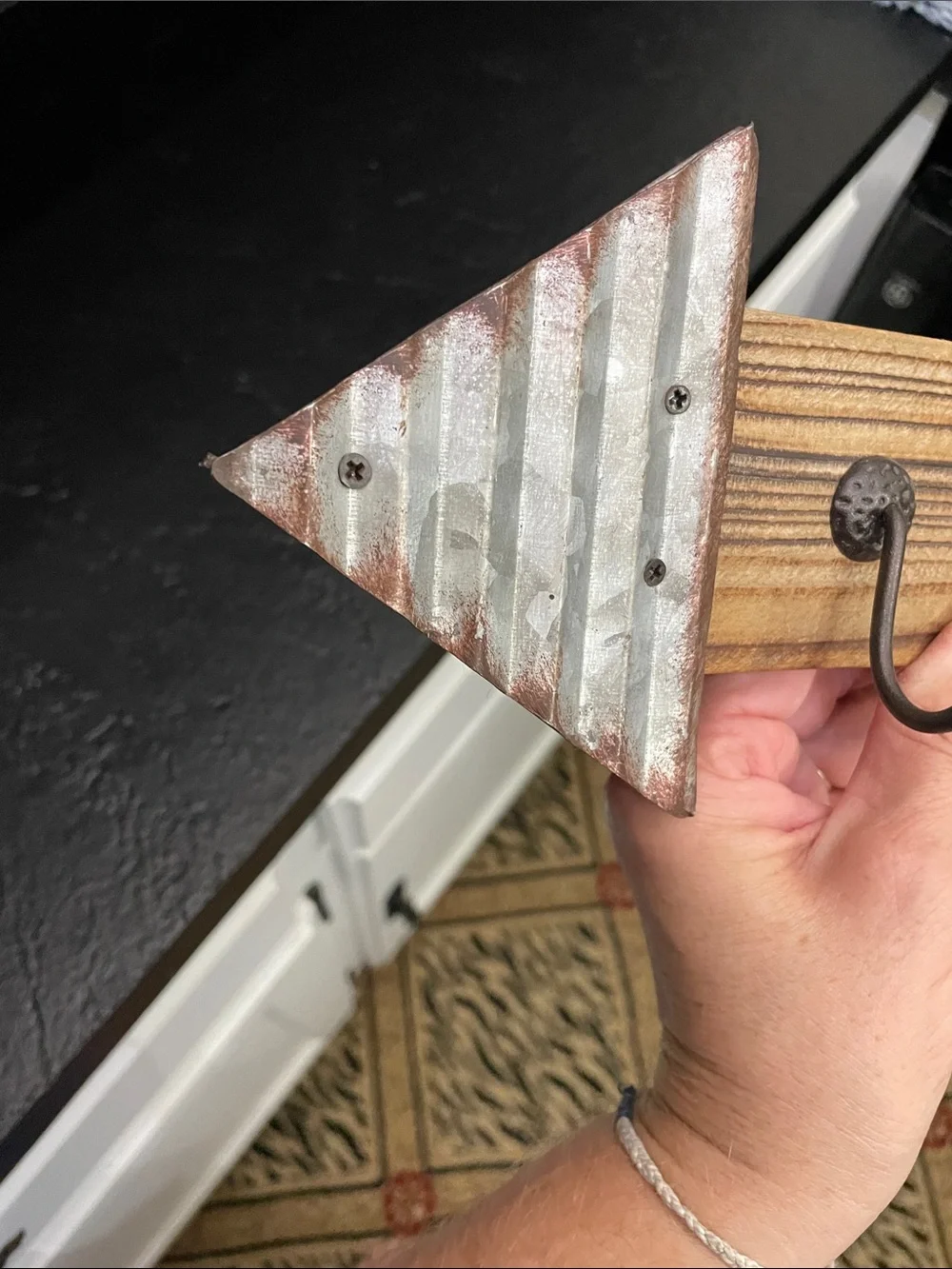 Hobby Lobby Brown Wood and Silver Arrow Hook Rack Set of 2